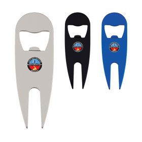 Aluminum Divot Tool with Bottle Opener (LOTS OF 24). 7270