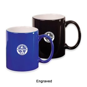 ENGRAVED 11 oz. Ceramic Round LazerMug (LOTS OF 4). LMG2