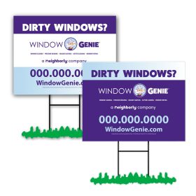 SINGLE SERVICE - Lawn Signs with Stakes , 18 x 24" Double Sided (Min QTY 25 Signs)