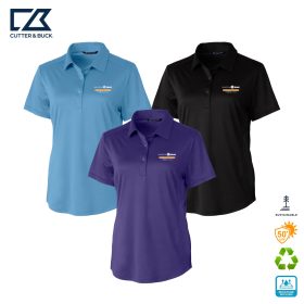 COMMERCIAL - C&B Textured Stretch Ladies' Short Sleeve Polo. LCK00111