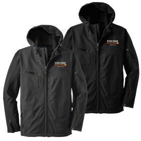 Men's Textured Hooded Soft Shell Jacket. J706