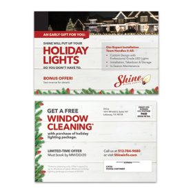6"x4" Holiday Lighting Postcard + Mailing