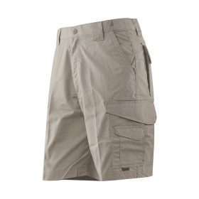 Khaki, 24-7 65 Polyester/35 Cotton Rip-Stop 9" Shorts. 4268