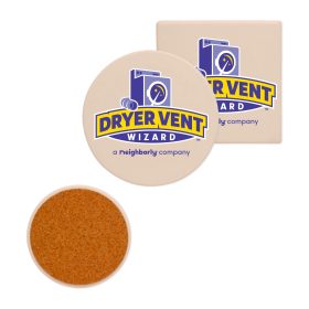 4" Extra Absorbent Coasters in Round or Square (LOTS OF 6). 1594/1593
