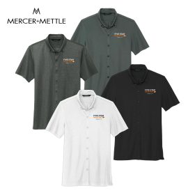 MERCER+METTLE&trade; Men's Stretch Pique Full-Button Polo MM1006