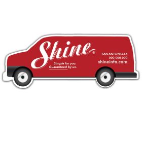 Shine Van Shaped Magnet. MG123 (Minimum Order Of 150)
