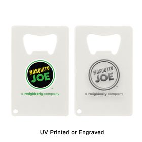 Credit Card Shaped Bottle Opener (LOTS OF 24). 178-CARDOPENER-WHITE