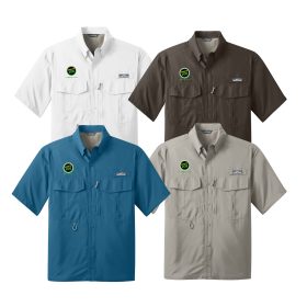 Eddie Bauer® Short Sleeve Performance Fishing Shirt. EB602 EMB/RC
