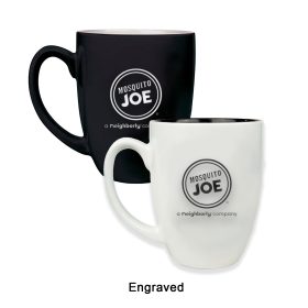 ENGRAVED 16 oz. Ceramic Bistro LazerMug (LOTS OF 4). LMG6