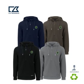 C & B Roam Eco Recycled Half  Zip men's Hooded Pullover. MCK01279