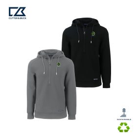 C & B Roam Eco Recycled Half  Zip men's Hooded Pullover. MCK01279