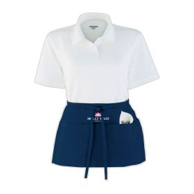Waist Apron With Pockets And Extra Long Ties. A515