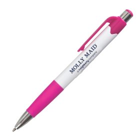 Pink Carnival Gripper Pen w/Colored Accents. CARNIVAL (Lots of 300)