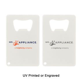 Credit Card Shaped Bottle Opener (LOTS OF 24). 178-CARDOPENER-WHITE
