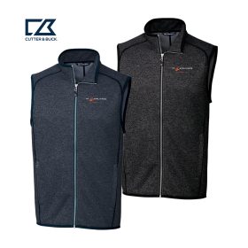 Cutter & Buck - Sweater Knit Mens Full Zip Vest. MCO00047