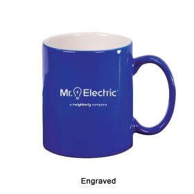 ENGRAVED 11 oz. Ceramic Round LazerMug (LOTS OF 4). LMG2