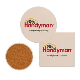 4" Extra Absorbent Coasters in Round or Square (LOTS OF 6). 1594/1593