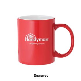 ENGRAVED 11 oz. Ceramic Round LazerMug (LOTS OF 4). LMG2