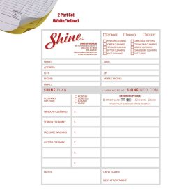 Shine Estimate & Receipt Forms