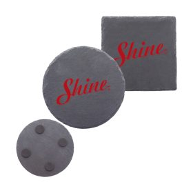 4" Slate Coasters in Round or Square (LOTS OF 6). 1545/1544