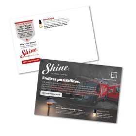 9"x6" Outdoor Lighting Postcard OPTION B (Lots Of 1000)