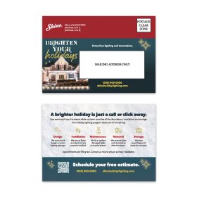 6"x4" Brighten Your Holidays Postcard
