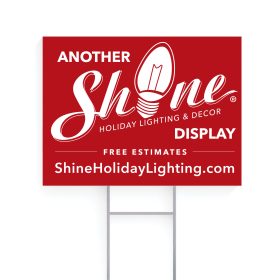 Another Holiday Lighting - 18" X 24" Yard Signs With H Stake