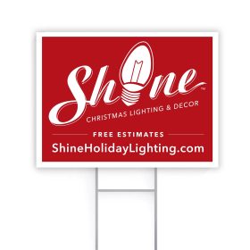 Christmas Light  - 18"X24" Yard Signs With H Stake