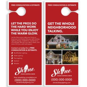 Door Hangers 3.5 X 8.5 -Holiday Lighting with Phone Number