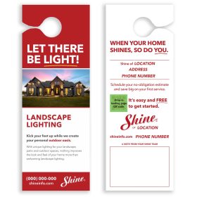 Door Hangers 4.5 X 11 - Landscape Lighting