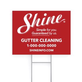 Gutter Cleaning - 18"X24" Yard Signs With H Stake