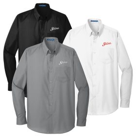 Men's Long Sleeve Poplin Shirt. W100