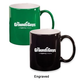 ENGRAVED 11 oz. Ceramic Round LazerMug (LOTS OF 4). LMG2