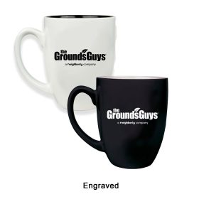 ENGRAVED 16 oz. Ceramic Bistro LazerMug (LOTS OF 4). LMG6