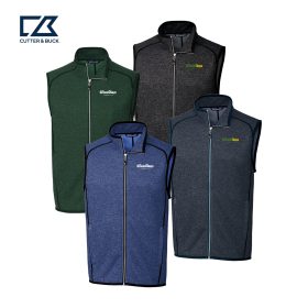 C&B Men's Sweater Knit Full Zip Vest. MCO00047
