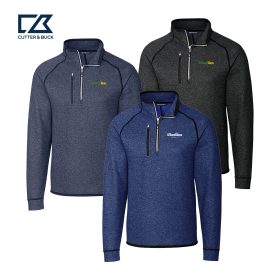 Cutter & Buck Mainsail Sweater-Knit Mens Half Zip Pullover Jacket. MCO00049