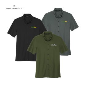 MERCER+METTLE&trade; Men's Stretch Pique Full-Button Polo. MM1006