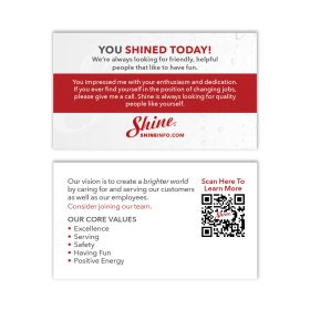 2-Sided Business Cards - You Shined Today