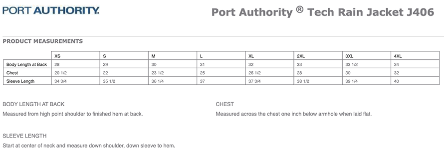 Sizing Chart