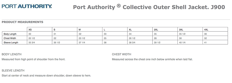 Sizing Chart