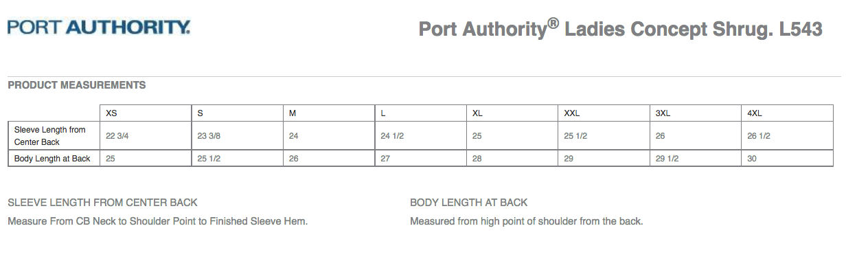 Sizing Chart