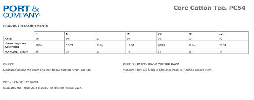 Sizing Chart