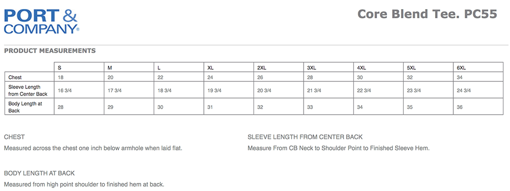 Sizing Chart