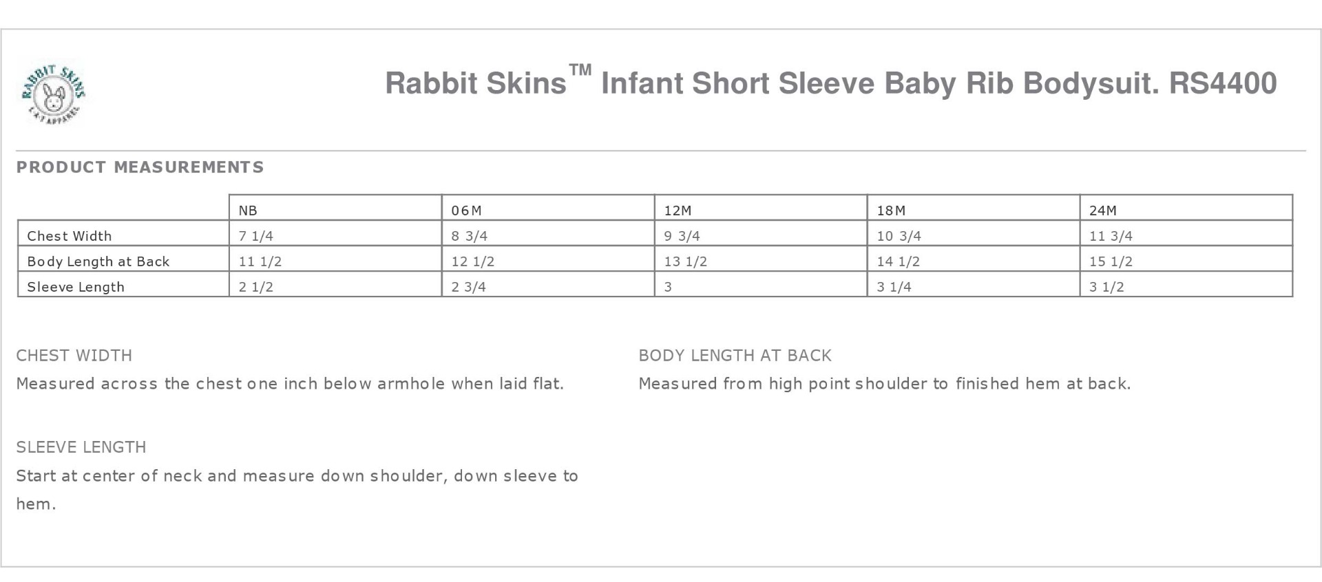 Sizing Chart
