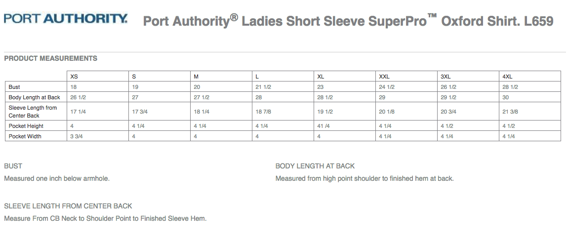 Sizing Chart
