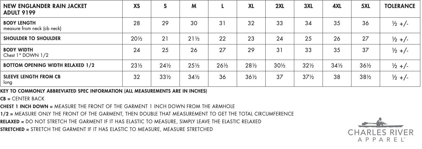 Sizing Chart