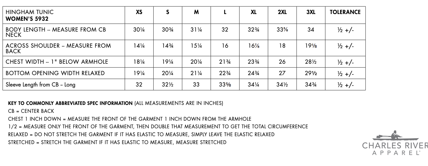 Sizing Chart