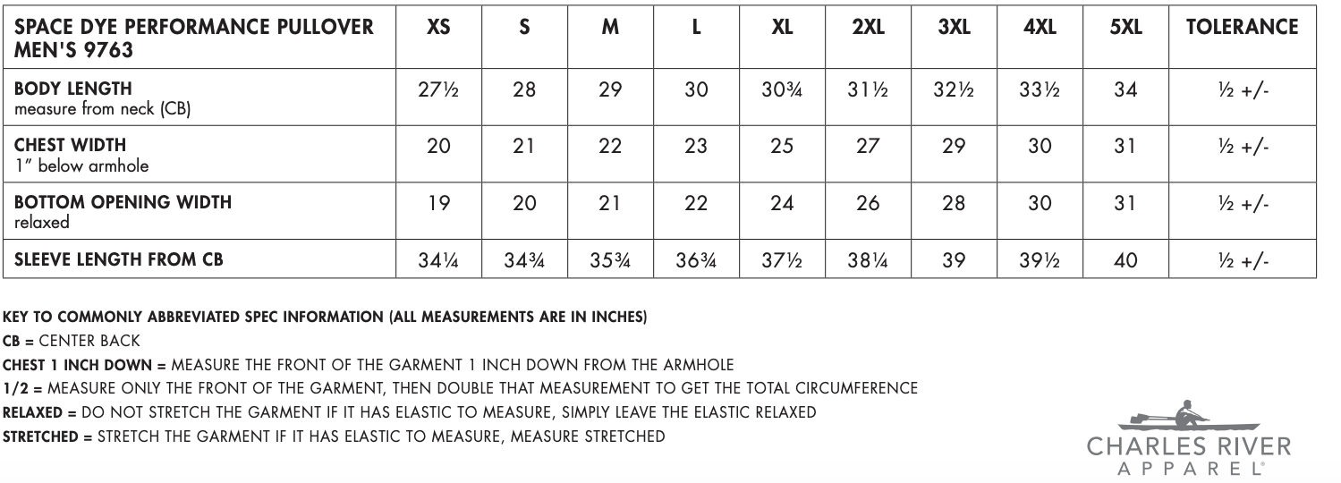 Sizing Chart