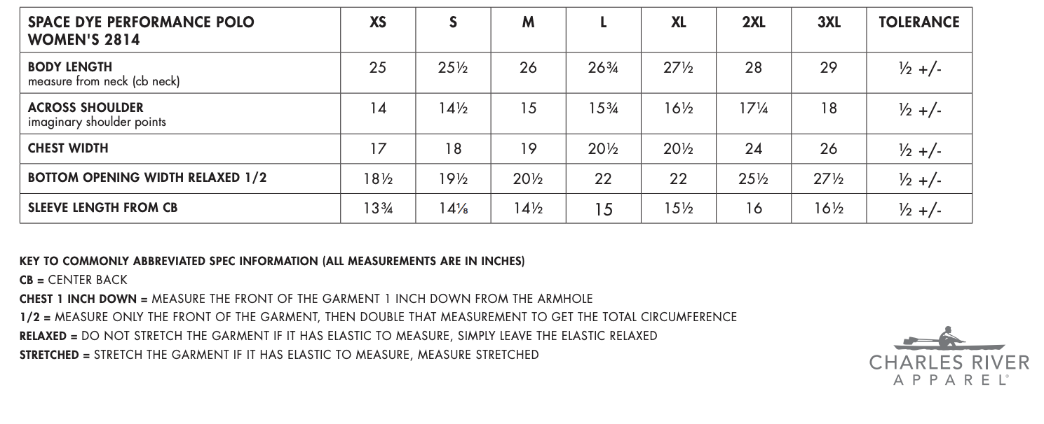 Sizing Chart