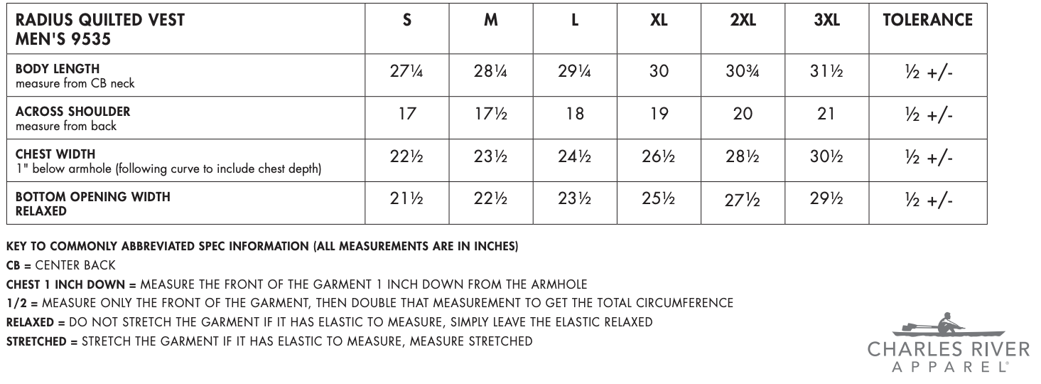 Sizing Chart